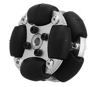 RASTKY Roue de Robot Omnidirectionnelle avec 8 Rouleaux pour Petits Jouets, Kit de Double Roue en Alliage D'aluminium de 38 Mm avec clé