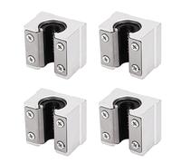 RASTKY Roulement à Billes à Mouvement Linéaire à Bloc Coulissant en Aluminium 4 Pièces SBR10UU, Haute Précision, Résistance à L'usure, Roulement de Charge D'impact pour Machines D'ingénierie