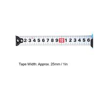 RASTKY Ruban à Mesurer en Acier Inoxydable, Outil de Règle de Menuiserie à Verrouillage Manuel pour le Dessin D'arpentage, le Calcul et la Décoration 25 Mm, 5 M, Coque PC (5m/25mm de large)