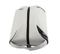 RASTKY Sac à Chaussures de en Cuir PU, Grand Espace, Sac de Rangement Anti-poussière, Confortable à Transporter, Blanc pour Les Amateurs de