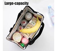 RASTKY Sac à Déjeuner Isotherme Polyvalent avec Matériau de qualité Supérieure pour la Nourriture pour bébé, le Travail, la Plage de Pique-nique, Tissu en Coton Polyester Durable, Taille 11,8 X 10,6