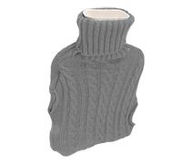 RASTKY Sac à Effet Isolant en Caoutchouc Antidéflagrant pour Bouillotte avec Housse en Tricot pour Douleurs Musculaires, Blessures Sportives, Scène Applicable (gris foncé)