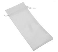 RASTKY Sac à Vin en Lin avec Cordon de Serrage, Housse Décorative pour Champagne, Sac Cadeau pour Fête de Mariage, Beige café Bleu foncé Rose Rouge 12 Pièces (WHITE)