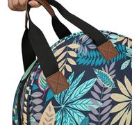 RASTKY Sac de Rangement D'outils Oxford 600D avec Plusieurs Poches pour Cerceau de Broderie et Sac de Fournitures de Point de Croix Uniquement (feuilles bleues)