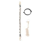 RASTKY Sangle de Bouteille d'eau Tressée, Porte-gobelet Portable au Design Floral pour la Randonnée et Le Cyclisme, Matériau en Silicone et en Corde pour Un Usage Quotidien (Black)