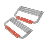 RASTKY Savon, Accessoire de Cuisine, Couteau froissé en Acier Inoxydable pour Trancher Facilement le Savon Fait Main, Frites 2 Pièces pour la Cuisine de la Maison