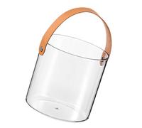 RASTKY Seau à Glace Moderne élégant Vin/bière/fleur Seau à Fruits pour Fête Poignée en Cuir PET 5.1x5.1in