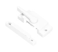 RASTKY Serrure de Fenêtre Lisse en Alliage de Zinc Durable pour la Maison, le Bureau, Serrure de Fenêtre Robuste Antirouille Blanche pour Fenêtres Coulissantes avec Conception à Contre-alésage, 1