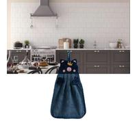 RASTKY Serviette à Main Suspendue en Velours de Corail Doux, Motif Cochon Mignon, Serviette Sèche-Mains pour Enfants, pour Chambre d'enfants et Cuisine (Blue)