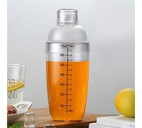 RASTKY Shaker à Cocktail Professionnel Manuel épaissi Outil de Barman pour Fournitures de Bar, Barre à échelle Transparente pour Barman en Plastique 8,5 Cm pour Magasin de thé au Lait