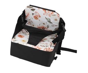 RASTKY Siège D'appoint Portable Antidérapant avec Boucle de sécurité, Coussin Rehausseur de Chaise de Salle à Manger Pliable pour les Cours de Repas des Tout-petits