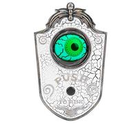 RASTKY Sonnette D'Halloween OneEyed, Décoration avec Son Effrayant, Blanche, 7,1 X 4,3 Pouces, pour Effrayer les Voisins et les Amis (P018 sonnette borgne fissure blanche)