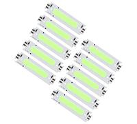 RASTKY Source de Lumière Haute luminosité COB Puces LED pour éclairage de Voiture, 10 Pièces 12V 2W 2.4 "x 0.6" 3000-6500K 160lm pour Lampes de Bricolage (lumière verte)