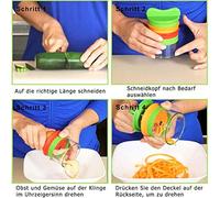 RASTKY spirale 3 en 1 Gadgets de Cuisine pour Légumes Sains, Lames en Acier Inoxydable Faciles à Utiliser pour les Spaghettis de Légumes, Idéal pour les Amateurs de Pâtes aux Courgettes, aux Oignons
