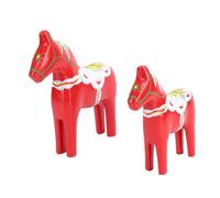 RASTKY Statues de Chevaux Suédoises en Bois Peintes à la Main, Matériau de qualité Supérieure, Couleurs Vives pour Une Décoration Festive de la Maison, Excellent Cadeau pour Une cheminée. (Rouge)