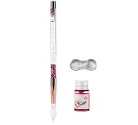 RASTKY Stylo en Verre, Bel Ensemble de Calligraphie à Encre Durable pour Débutants, Style élégant et Portable pour L'école à Domicile (pointe de verre rose)