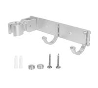 RASTKY Support de Douche élégant avec Crochet, Organisateur de Rangement D'accessoires de Bain Réglable, Base de Pomme de Douche Murale pour la Plupart des Tuyaux de Pomme de Standard, Idéal pour la