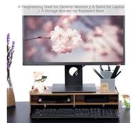 RASTKY Support de Moniteur Support D'écran D'affichage Durable pour Bureau Cuisine Salon Installation Facile Aucun Outil Nécessaire (Cerise)