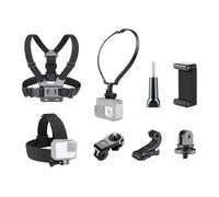 RASTKY Support de Poitrine, Ensemble D'accessoires de Caméra de Sport Professionnel avec Sangle de Poitrine, Support de Cou, Sangle de Tête, pour la Randonnée à Vélo, la Navigation de