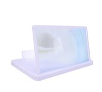 RASTKY Support de Téléphone Pliable de Loupe D'écran de Téléphone de 14 Pouces avec Lentille de Fresnel, Visionneuse de Film Portable avec Angle Réglable pour Les Smartphones, (White)