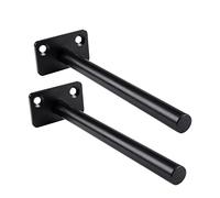 RASTKY Support D'étagère Flottant caché, Supports Muraux Solides pour étagères Flottantes Invisibles pour la Décoration de la Maison, Paquet de 4, Noir 150mm