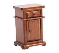RASTKY Table de Chevet de Meubles de Maison de Poupée de qualité dans Une Conception Précise à L’échelle 1:12, Ajout Idéal pour Les Scènes de Chambre à Coucher, Table de Nuit Miniature en Bois de