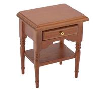 RASTKY Table de Chevet Miniature pour Maison de Poupée, échelle 1:12, Petit Tiroir Européen, Table de Chevet pour Enfants, Accessoires de Meubles de Chambre à Coucher en Bois de Bouleau