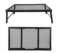 RASTKY Table Pliante D'extérieur Polyvalente en Fer, Support de Gril de Rangement intégré pour Pique-Nique/Barbecue, 2,98 LB, Noir, 21,7 X 11,8 X 7,1 Pouces pour Campeurs/activités de Plein Air