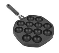 RASTKY Takoyaki Maker Poêle Robuste en Alliage D'aluminium Durable 12 Moules Arrondis Poêle à Griller pour la Cuisine Takoyaki, Plaisir en Famille