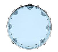 RASTKY Tambour à Main ABS 10 Pouces avec Cloche en Métal pour des Spectacles en Direct Heureux, Tambour à Main à tonalité Réglable Parfait pour les Soirées karaoké et Plus Encore (BLUE)