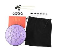 RASTKY Tambour de Langue en Acier allié de 6 Pouces, 11 Notes D, Tambour à Main Portable avec Maillets pour les Cours de Yoga de Relaxation, Vert (PURPLE)