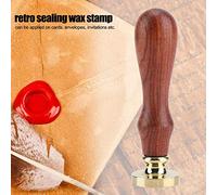 RASTKY Tampon de Cire de Scellement en Bois Rétro avec Invitations, Cartes et Enveloppes de Mariage Amovibles, Outil d'artisanat Vintage (Plantes: 012)
