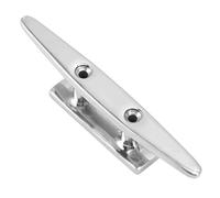 RASTKY Taquet de Bateau en Acier Inoxydable, élégant, Bas et Plat, Taquet D'amarrage de qualité Marine, Attache de Corde pour Quai pour Petits Bateaux, Kayaks (125mm / 5 Pouces)