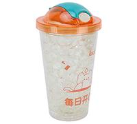 RASTKY Tasse à Glace Rafraîchissante Originale, Tasse à Boire en Paille Glacée pour Enfants Filles d'été, D'eau de Couleur Vive, 450ml, 7,1x2,6 Pouces (#3)