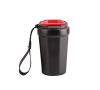 RASTKY Tasse de Camping Isolée en Acier Inoxydable, Durable, Garde au Chaud et au Froid, Tasse à café pour L'extérieur, Famille, Portable, 390ml, pour le Bureau et la Maison (BLACK)