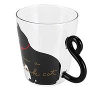 RASTKY Tasse en Verre Chat Mignon pour café, Lait, thé, Tasse Réutilisable Résistante à la Chaleur pour Enfants, Chat Transparente pour les Amoureux des Chats et les Collectionneurs de Tasses, 300