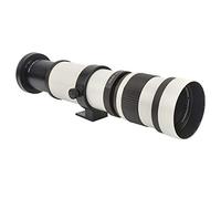 RASTKY Téléobjectif Haute Puissance 420-800 Mm F8.3-16 à Mise au Point Manuelle pour la Photographie Animalière, Appareil Photo à Monture, Alliage D'aluminium, Blanc, 2 Sacs de Rangement (WHITE)