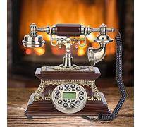 RASTKY Téléphone D'identification Rétro de Bureau avec Fonction IP Automatique FSK/DTMF pour la Décoration de L'hôtel à la Maison, Calendrier de Bureau D'identification de L'appelant Résine + Métal