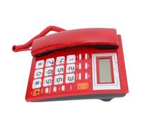 RASTKY Téléphone Fixe Filaire, Affichage Clair, Grands Boutons, économie D'énergie, Multifonction, pour Usage Domestique et en Entreprise (Rouge)