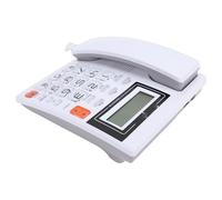 RASTKY Téléphone Fixe Filaire, Affichage Clair, Grands Boutons, économie D'énergie, Multifonction, pour Usage Domestique et en Entreprise (White)