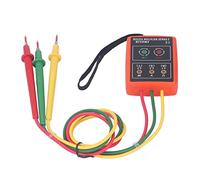 RASTKY Testeur de Séquence triphasé Portable pour une Détection Précise et une Détection de Tension Actuelle, Testeur CA triphasé pour électriciens, Matériau ABS Rouge Noir 1 Ensemble pour Usage