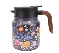 RASTKY Théière Portative Isolée Sous Vide, Poignée Sûre étanche, Cafetière en Acier Inoxydable de 1000ml, Conservation de la Chaleur Longue Durée pour les Voyages en Plein Air (Style E)