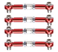 RASTKY Tige de Liaison en Alliage d'aluminium RC Adaptée à la Voiture 94122 1/10, Tendeur de Servo de Tige de Liaison en Métal (Rouge)