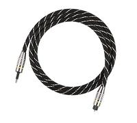 RASTKY Toslink ToPlug Câble Optique Numérique 3,5 Mm | Connecteur plaqué or SPDIF | 1 M de LongueurDVD, CD, PC, TV, Amplificateur et Systèmes de Cinéma Maison (1m/3.3ft)