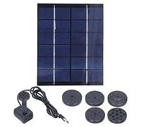 RASTKY Transformez Votre Espace Extérieur avec Notre Kit de Pompe à Eau pour Fontaine Solaire de 2 W, Comprenant un Panneau Solaire pour un Fonctionnement sans Effort et une Conception écologique,