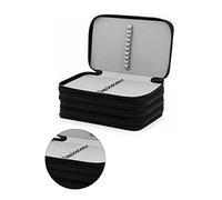 RASTKY Trousse à Crayons Colorée Professionnelle de Grande capacité, 72 Emplacements, pour Artistes, Fermeture éclair Brillante, pour Enfants, Noir