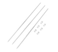 RASTKY Tuteurs de Plantes en Acrylique Transparent pour Orchidées, 16 Pièces de 15,6 Pouces, Bâtons de Support de Fleurs pour Plantes en Pot, 20 Clips, Idéaux pour la Verdure Intérieure et Extérieure