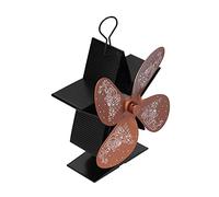 RASTKY Ventilateur de Cheminée Efficace à 4 Pales, alimenté par la Chaleur, Motif Père Noël pour la Distribution de Chaleur, Ventilateur de Four pour Usage Domestique, en Alliage D'aluminium (Bronze