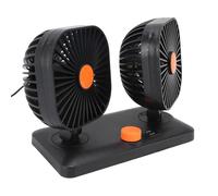 RASTKY Ventilateur de Voiture USB Silencieux à Double Tête, Ventilateur de Refroidissement Automatique Efficace 12V 24V pour Petites Voitures, Maison, étudiants Idéaux, Voyageurs, de Refroidissement