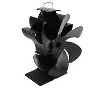 RASTKY Ventilateur écologique Noir à 6 Pales à Faible Bruit pour Poêle, Ventilateur Non électrique alimenté par la Chaleur, Idéal pour les Personnes Hors Réseau, Taille :, Poids : 25,4 Oz